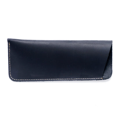 Simple Retro Cowhide Large Capacity Pencil Case
