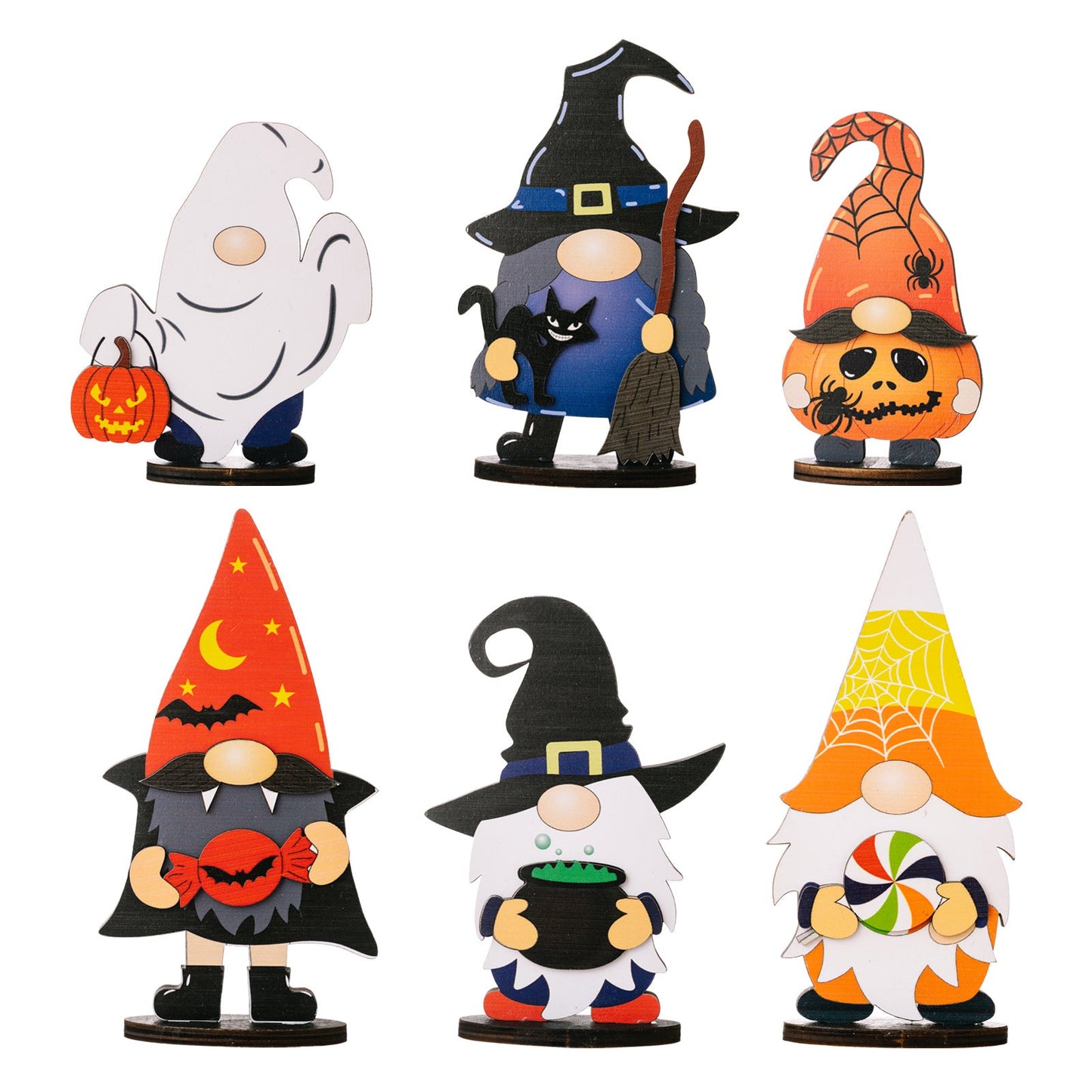 New Halloween Ghost Wood Ornaments