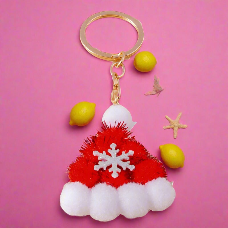 Christmas Cute Snowflake Plush Keychain