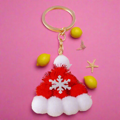 Christmas Cute Snowflake Plush Keychain