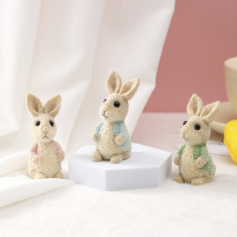 Cartoon Rabbit Resin Ornaments