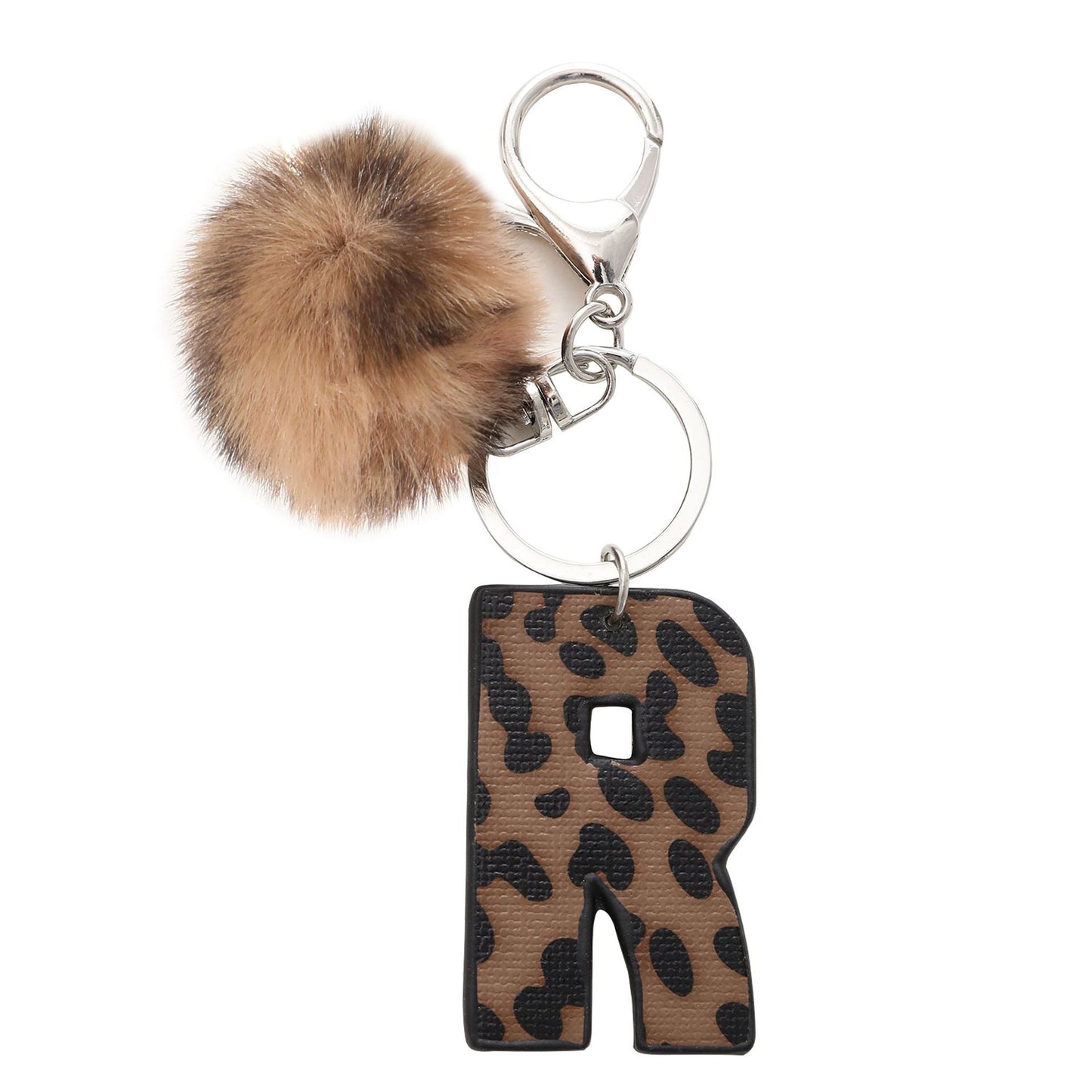 Western Cowboy Leopard Leather Keychains