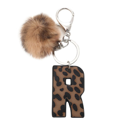 Western Cowboy Leopard Leather Keychains