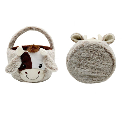 Wholesale Easter Cow Basket Plush TOY
