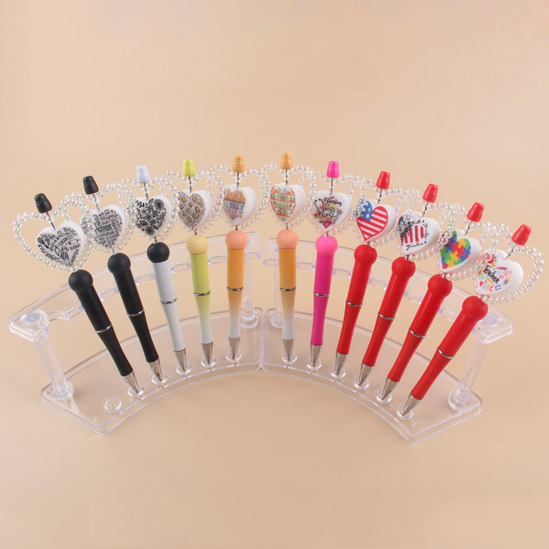 DIY Cartoon Love Silicone Color Plastic Ballpoint Pen