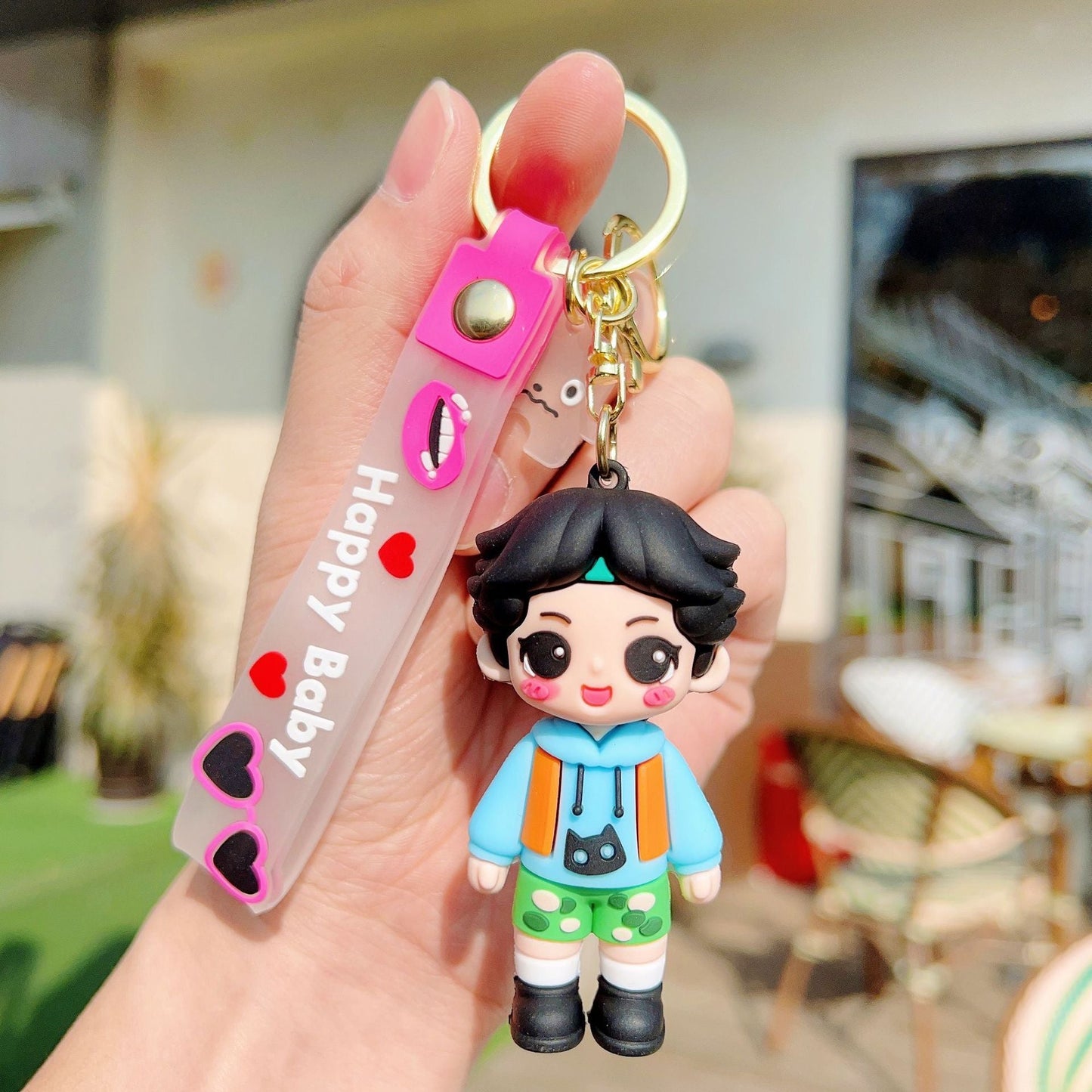 Creative Cartoon Fashion Boy Girls Eco-Friendly PVC Keychain