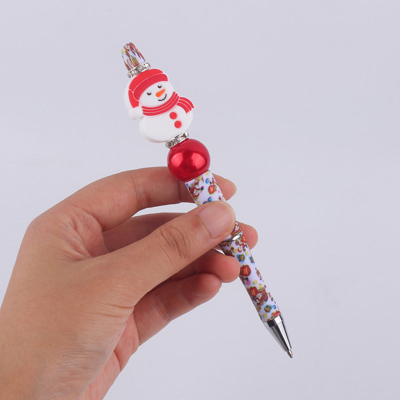 Cute Cartoon Christmas Silicone Bead Creative BallPoint