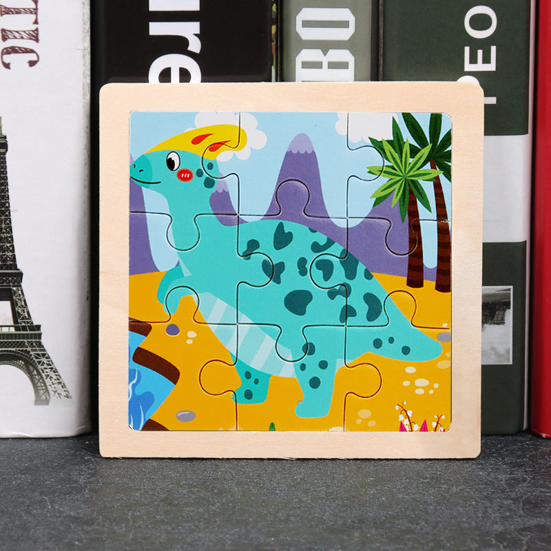 Wholesale Cartoon Animal Jigsaw Puzzle Wooden TOY
