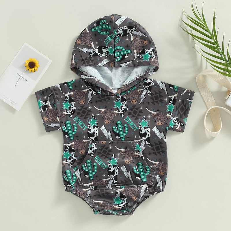 Cotton Aztec Western Cowboy Style HOWDY Kids Onesies