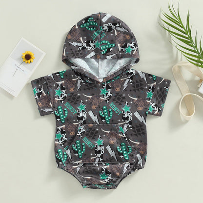 Cotton Aztec Western Cowboy Style HOWDY Kids Onesies