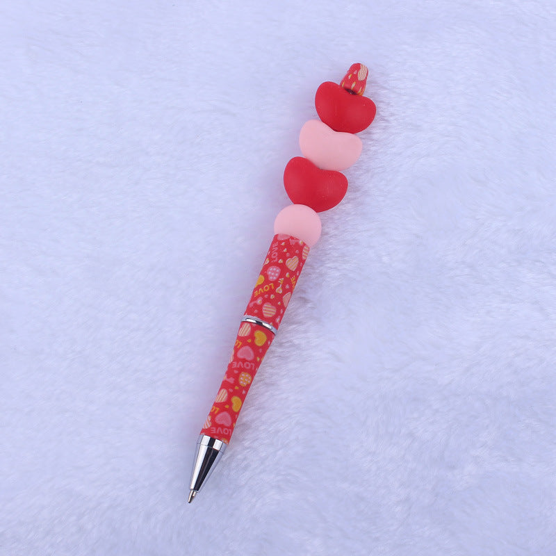 Beaded Pens Valentine's Day Love Silicone Handmade Beaded