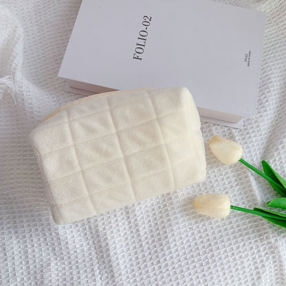 Short Velvet Canvas Pencil Case