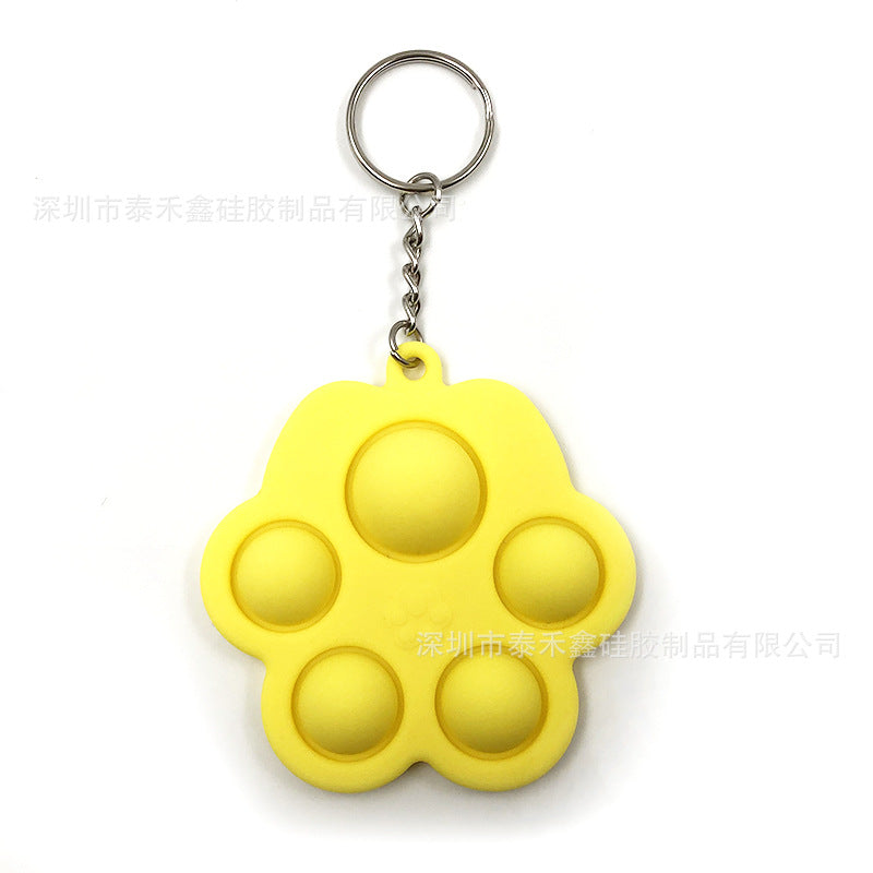 Silicone Rodent Killer Keychain Finger Bubble Music Toys