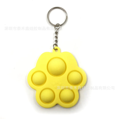 Silicone Rodent Killer Keychain Finger Bubble Music Toys
