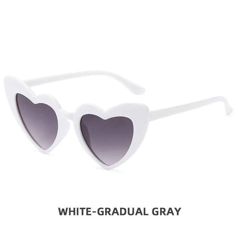 Children's Retro Personality Love Style Anti-ultraviolet Sunglasses