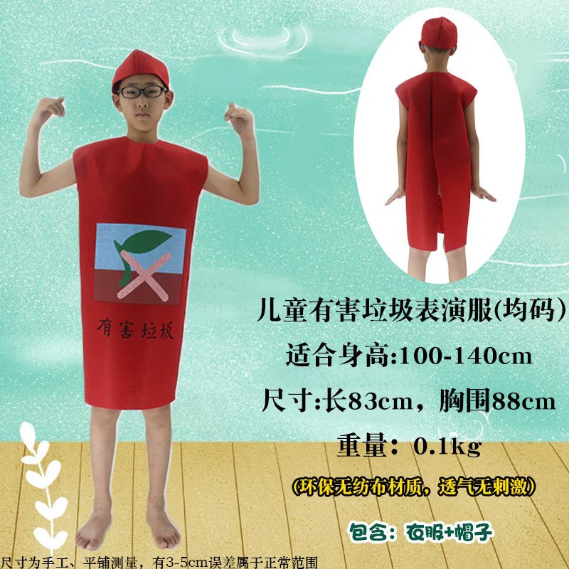 Children's Fruit and Vegetable Costume Environmental-Friendly
