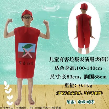 Children's Fruit and Vegetable Costume Environmental-Friendly