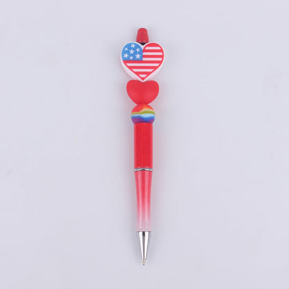 Cartoon Love Series Beadable Silicone Beaded Ballpoint Pen