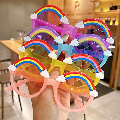 PC Kids Rainbow Cute Round Frame Sunglasses