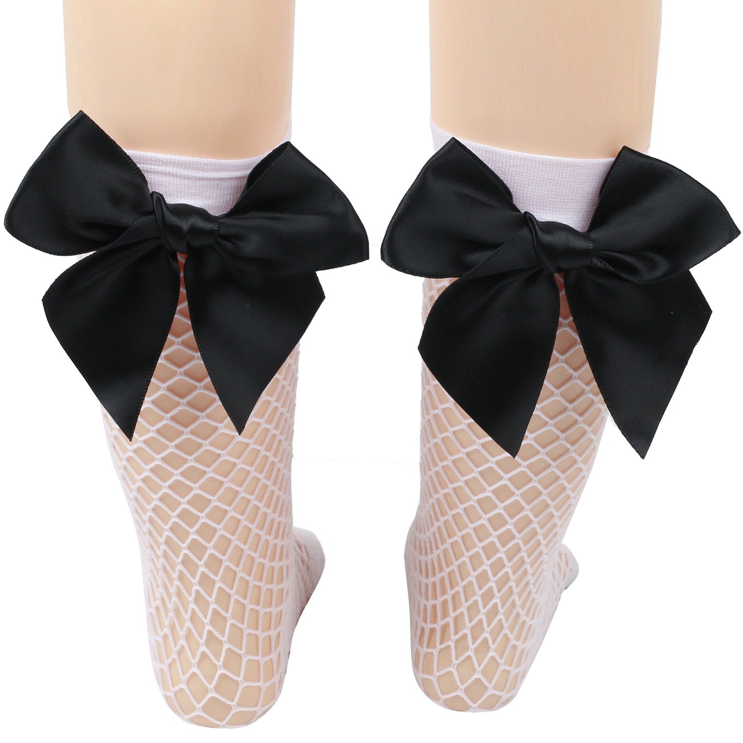 Children's Bowknot Middle Tube Short Fishing Net Sock