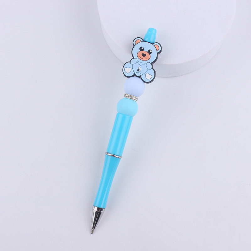 Cartoon Silicone Animal Bee Dog Beadable Silicone Ballpoint