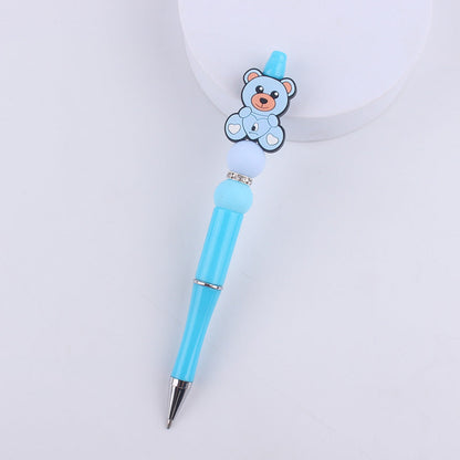 Cartoon Silicone Animal Bee Dog Beadable Silicone Ballpoint