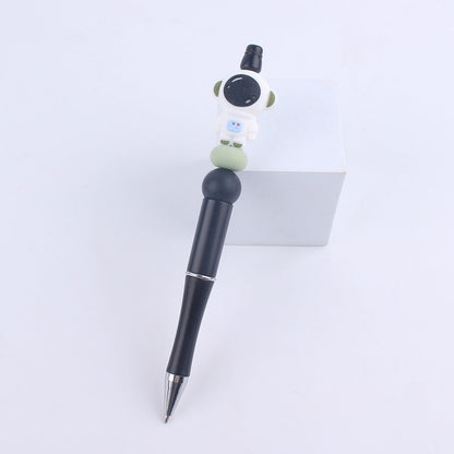 Handmade Bead Pen Cartoon Rocket Astronaut Silicone Ballpoint