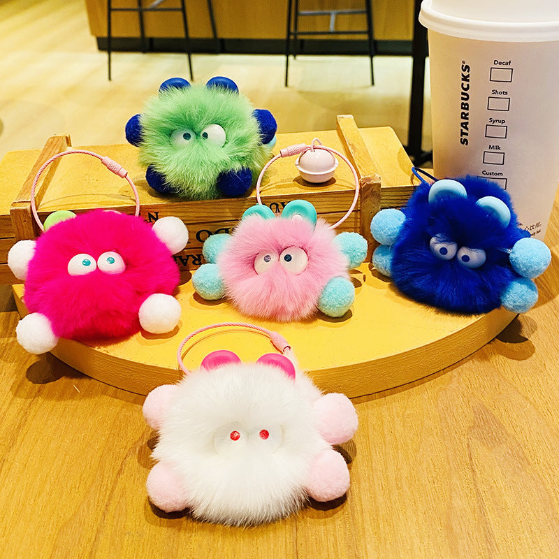 Cartoon Cute Rabbit Elf Small Briquettes Plush Keychain