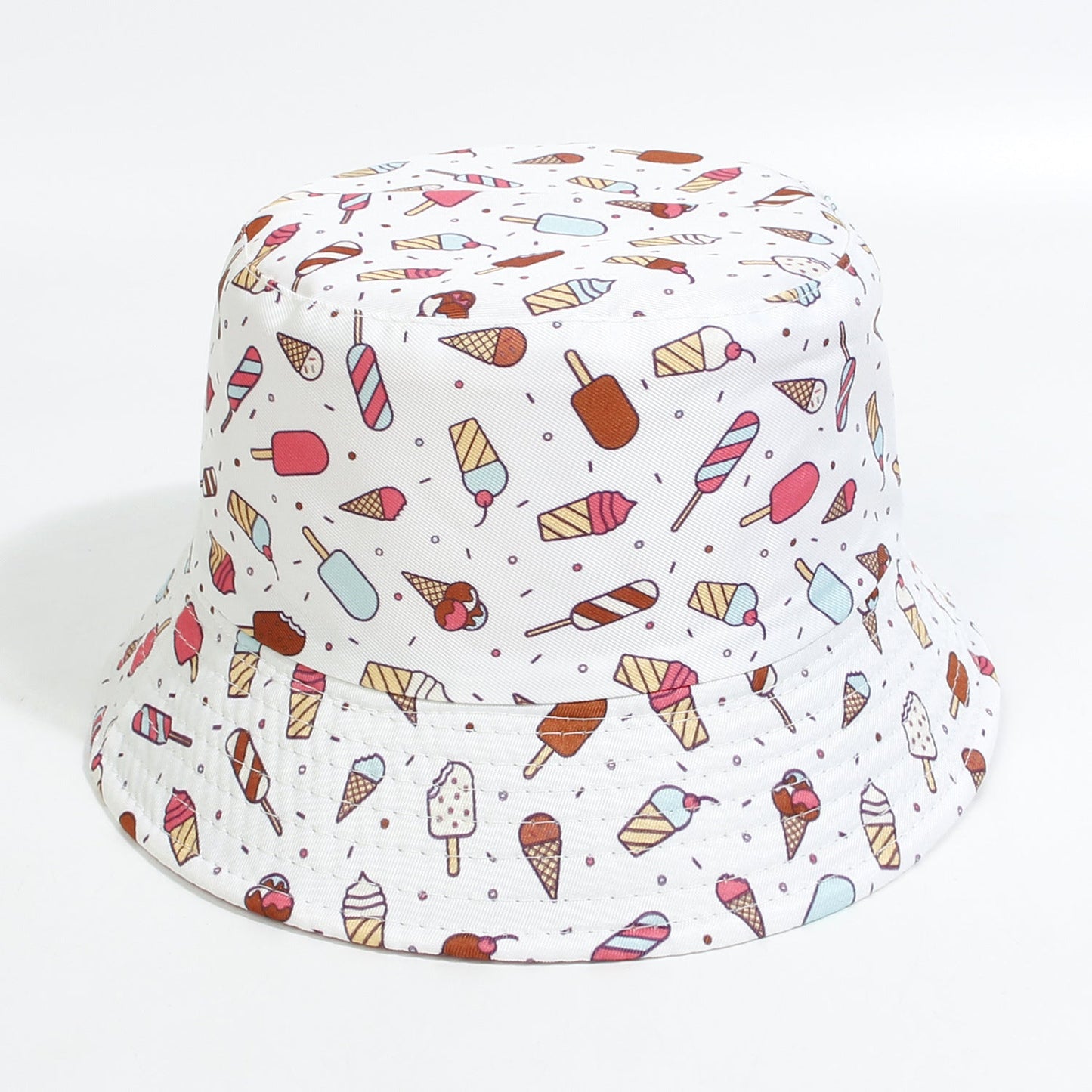Cotton Polyester Cartoon Rainbow Kids Bucket Hat
