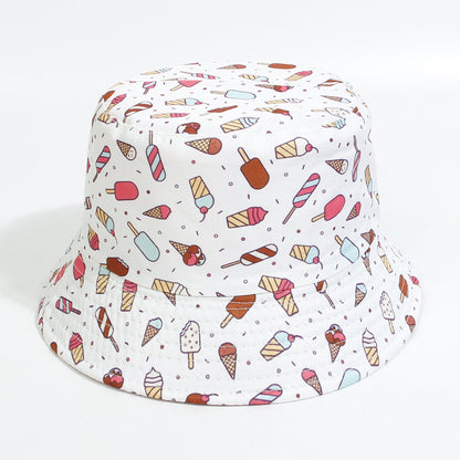 Cotton Polyester Cartoon Rainbow Kids Bucket Hat