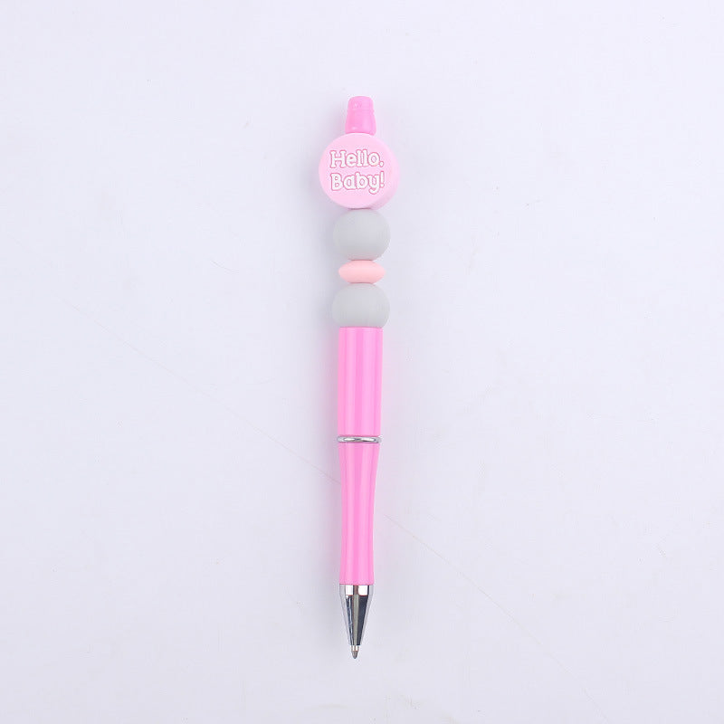 Cartoon Baby Round Silicone DIY Bead Pen
