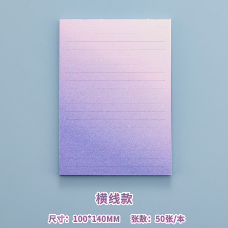 Purple Gradient Peelable Non-Adhesive Paper Memo Pad
