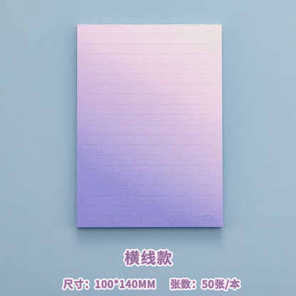 Purple Gradient Peelable Non-Adhesive Paper Memo Pad