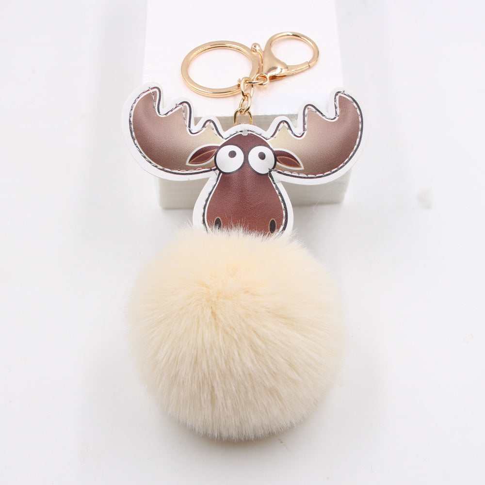 Old Goat Hair Ball Alloy Keychain