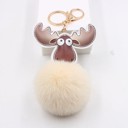 Old Goat Hair Ball Alloy Keychain