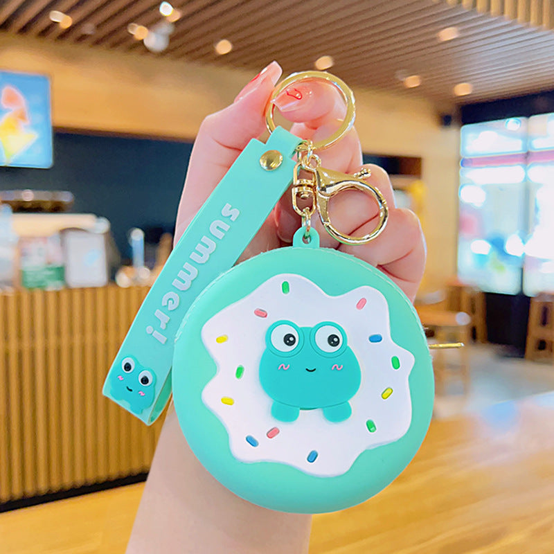 Cartoon Cute Donut Coin Purse Keychain