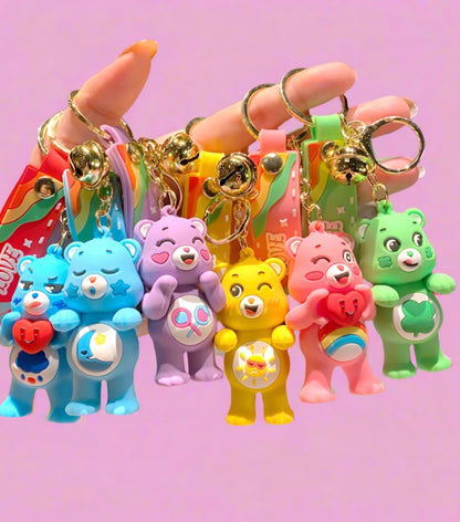 Cartoon Cute Love Bear Keychains Silicone Creative Keychain