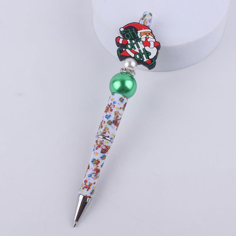 Cute Cartoon Christmas Silicone Bead Creative BallPoint