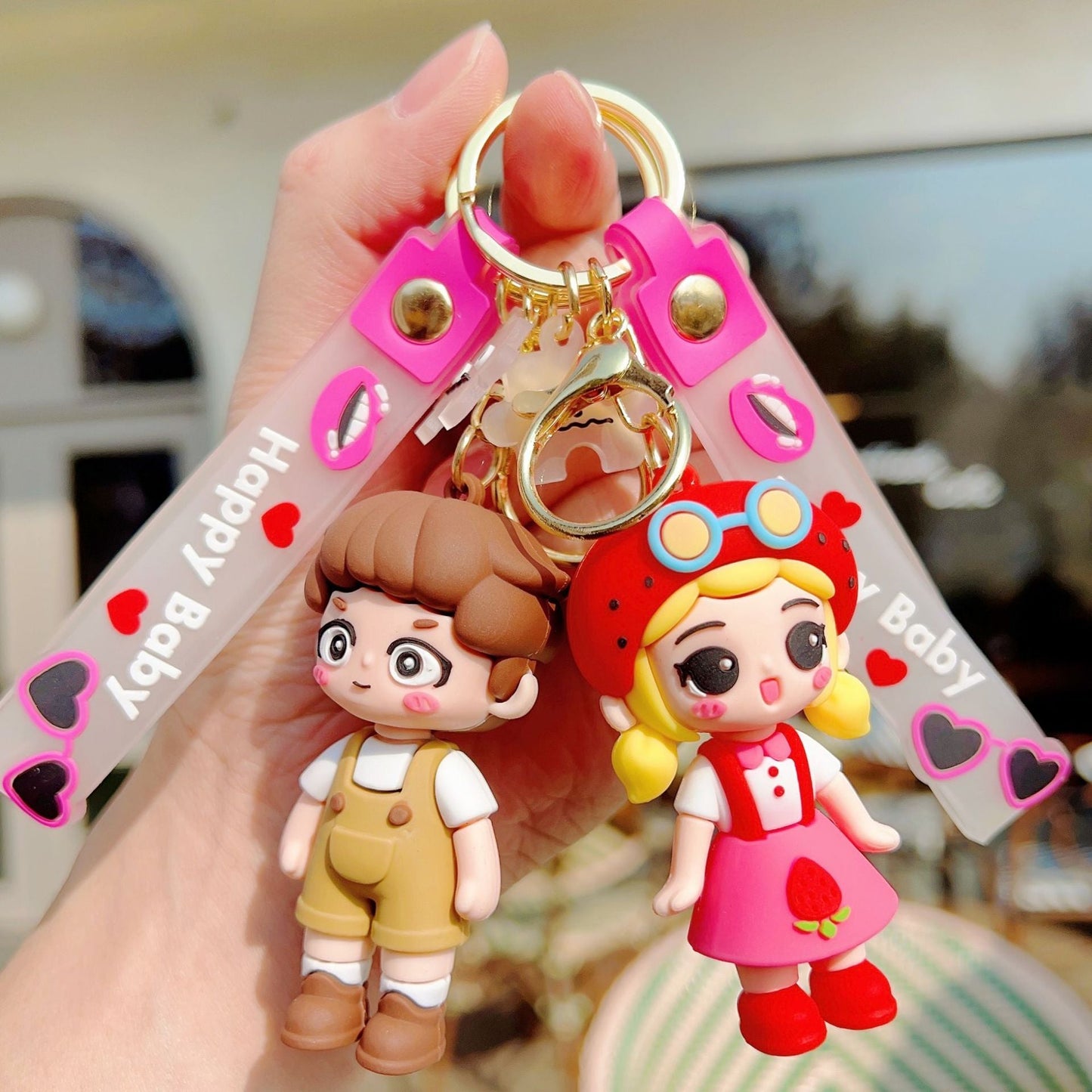 Creative Cartoon Fashion Boy Girls Eco-Friendly PVC Keychain