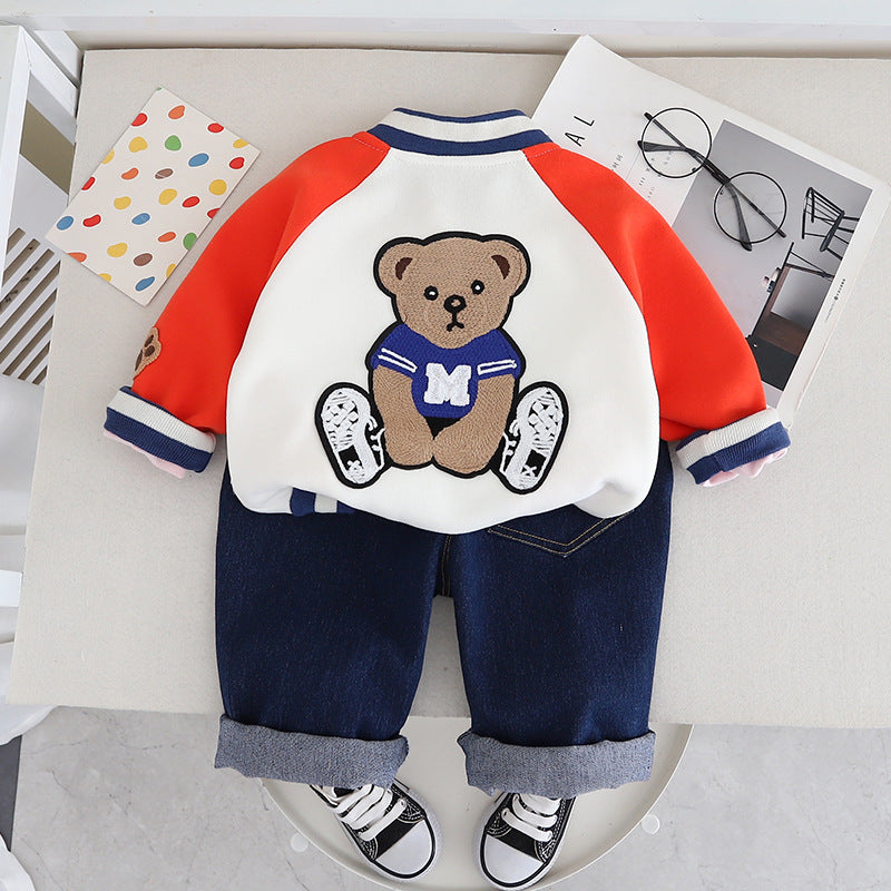 Children's Cotton Casual Jackets and Pants Sets