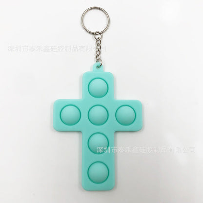 Silicone Rodent Killer Keychain Finger Bubble Music Toys