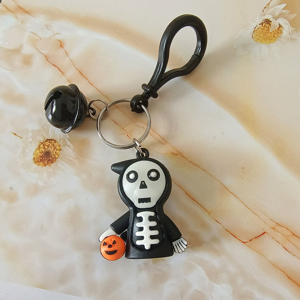 Cute Cartoon Doll Halloween Ghost Silicone Keychains