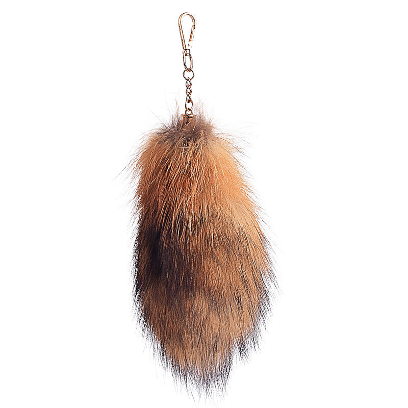 Oversized Fox Hair Pendant Keychains