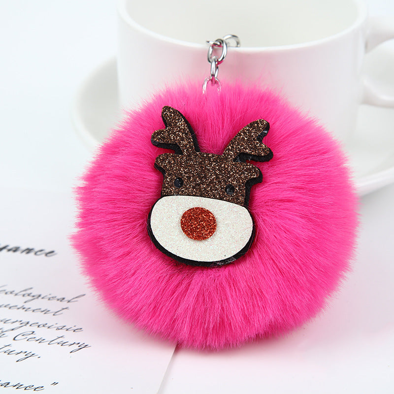 Christmas Gifts Christmas Tree Hair Ball Keychain