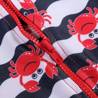 Boys Cartoon Sunscreen Hot Spring Siamese Swimwear