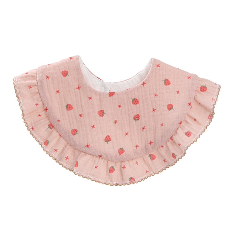 Baby Unisex Rainbow Love heart Polka dots Print Baby Bibs
