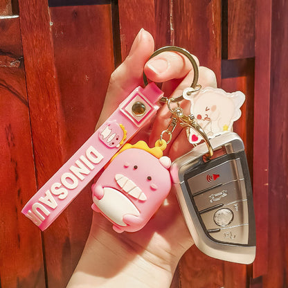 Cartoon Dinosaur PVC Keychain