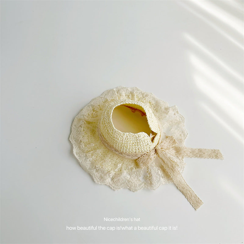 Children's Empty Straw Hat with Bow
