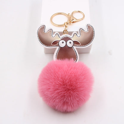 Old Goat Hair Ball Alloy Keychain