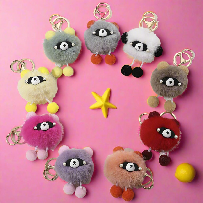 Cartoon Cute Plush Bear Keychain Creative Keychain